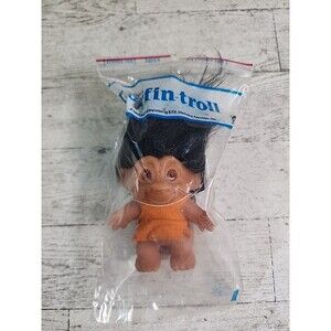 1980s Norfin Dam Troll Doll 3" The Tiny Ones Bagged Style #502 w/ TAG
